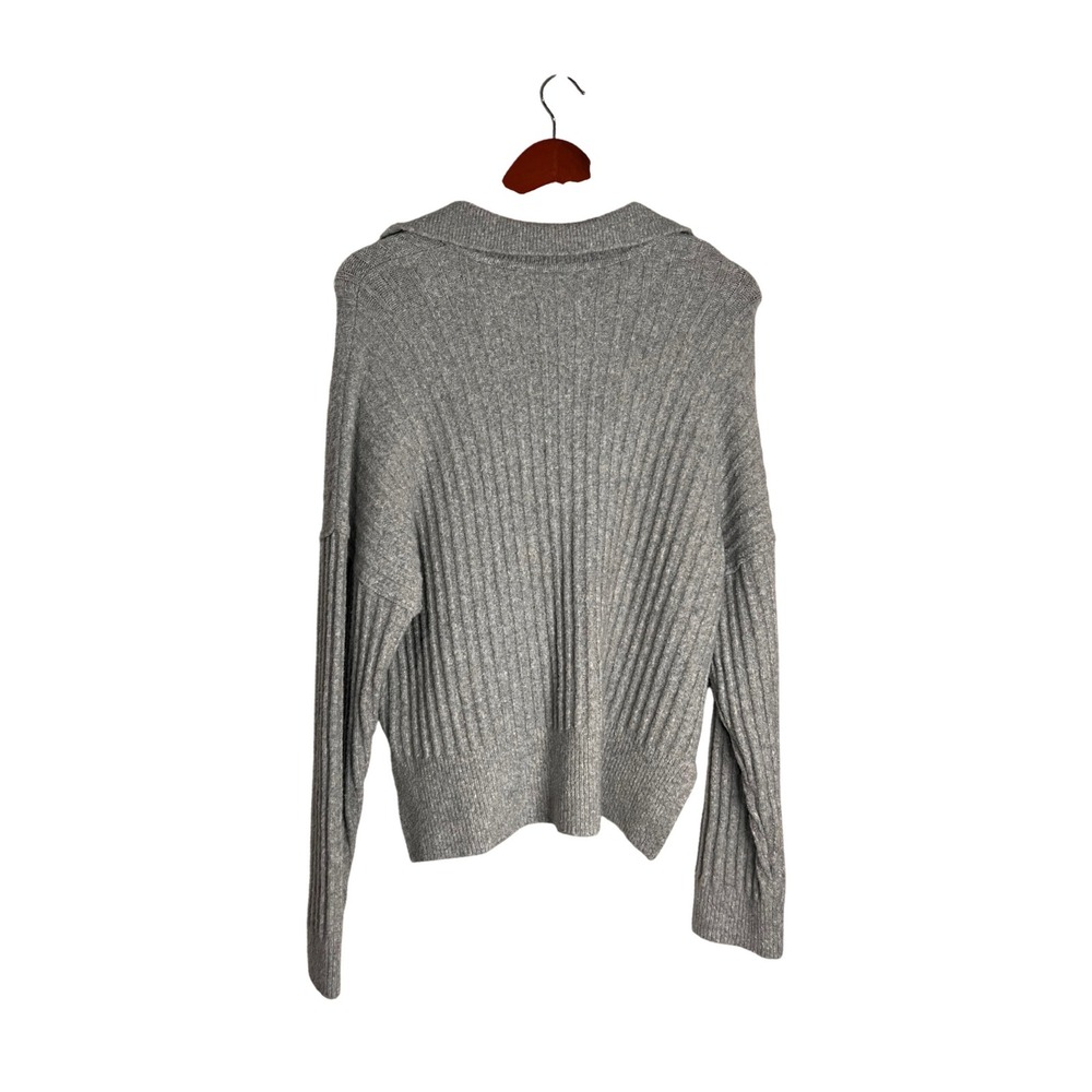 Pistola Zoe Relaxed Polo Sweater Heather Gray Size Small Revolve NWT - Picture 6 of 9